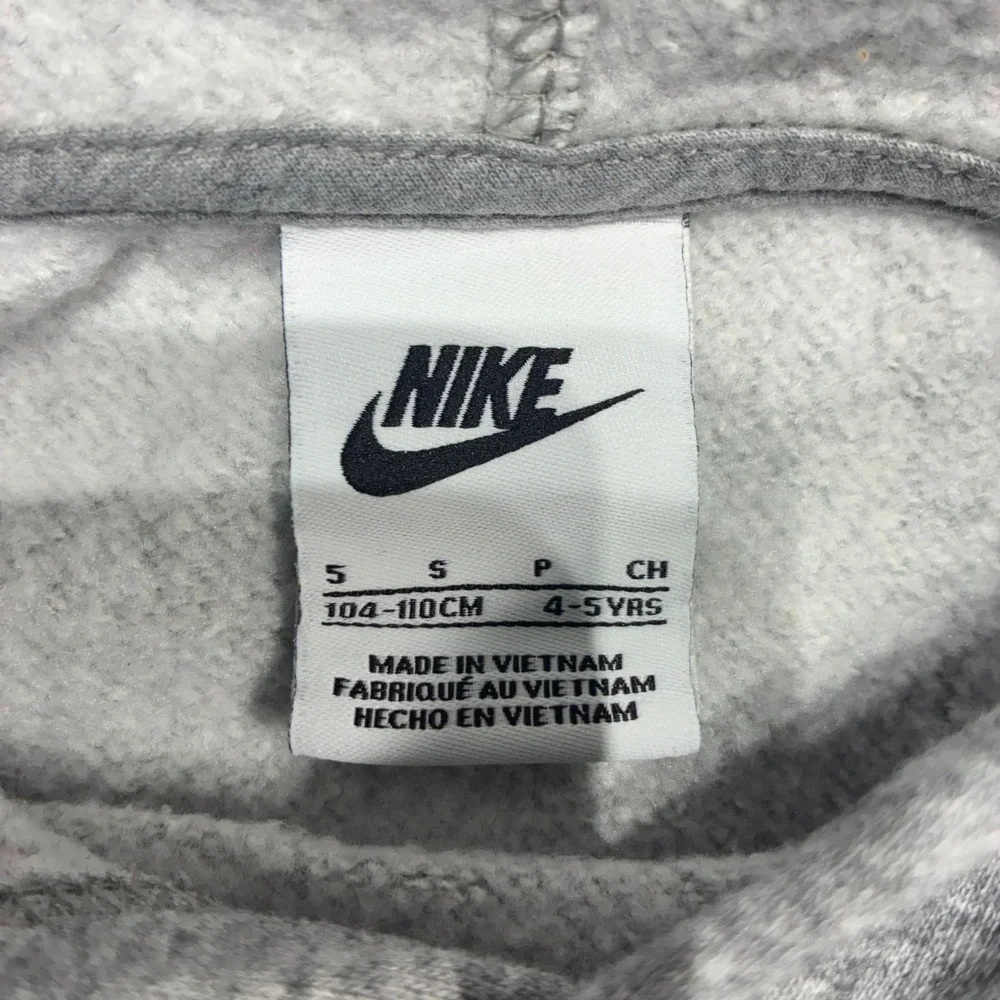 Nike Kids Grey Camo Logo‎ Hoodie Pullover Sweatshirt Size.S 4-5 Years